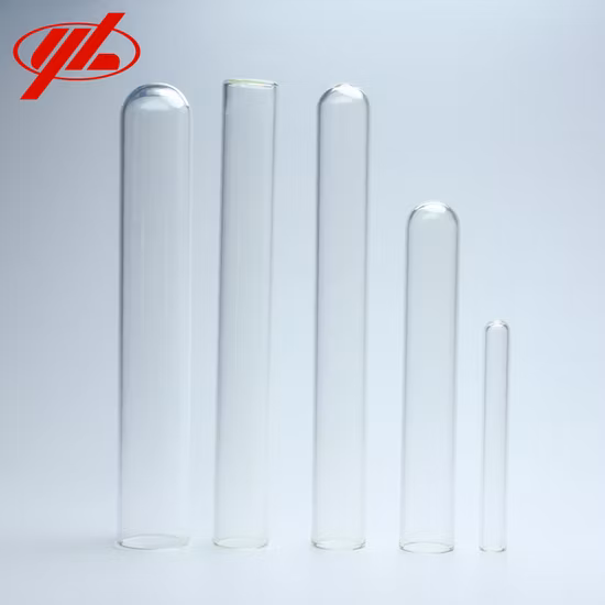 Tubo de ensayo de vidrio de laboratorio de borosilicato grande o pequeño con corcho