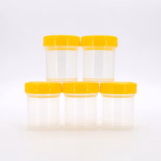 Contenedor de muestra de plástico Contenedor de muestra de taburete