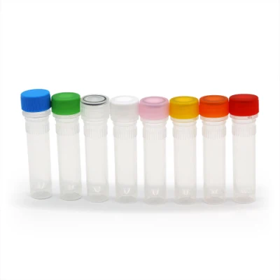 0,5 ml 1,5 ml 2 ml Consumibles de laboratorio Crioviales desechables Criotubo de fondo cónico Tubo criovial de plástico